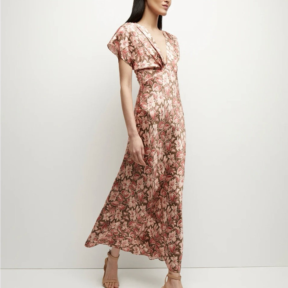 Veronica Beard Floral Pink Maxi Dress